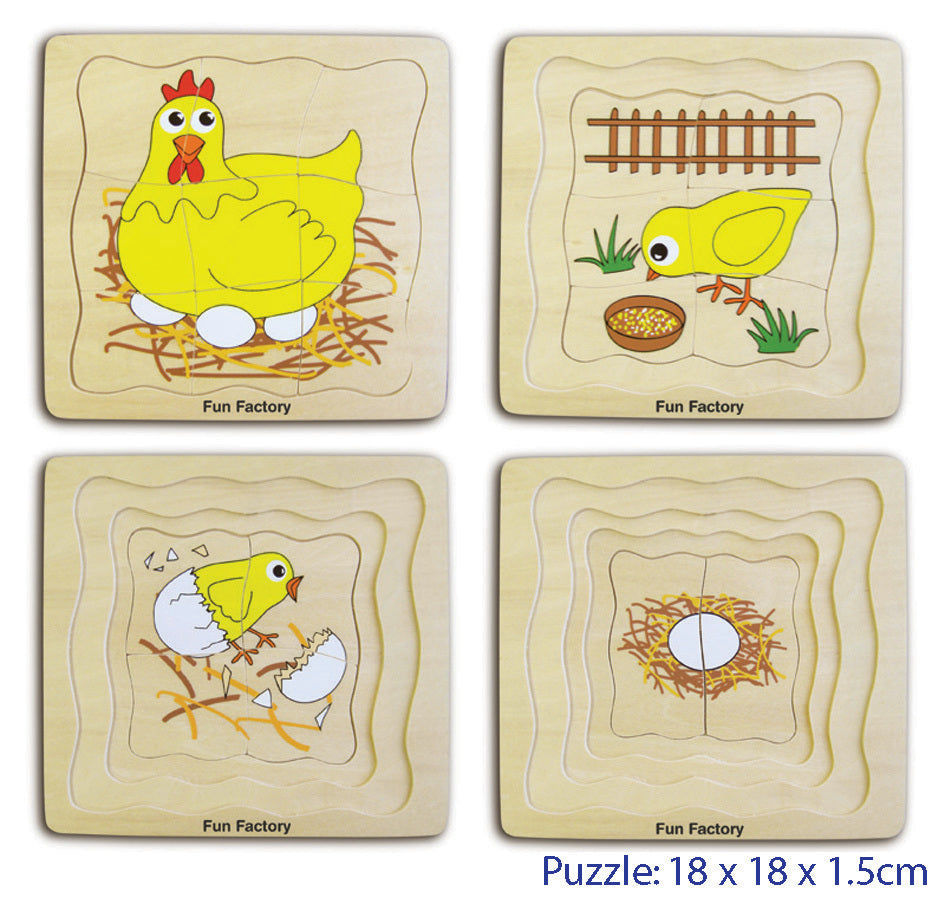 Layered Chicken Puzzle Image